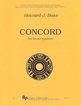 CONCORD BRASS QUINTET-SCORE/PARTS cover